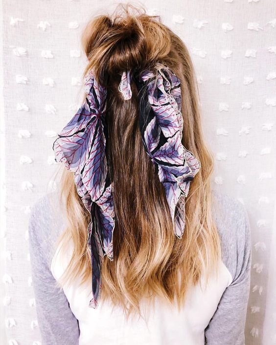 hairstyle with a scarf