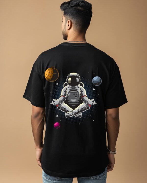 Meditating Astronaut - Oversized Tshirt for Men