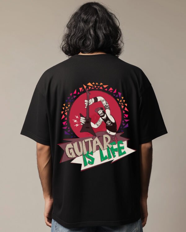 Guitar Is Life - Oversized Tshirt for Men