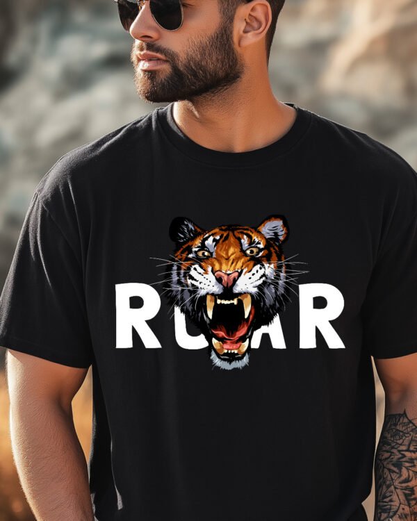 Roar Black Tshirt for Men