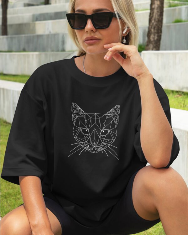 Cat Geometric Tshirt