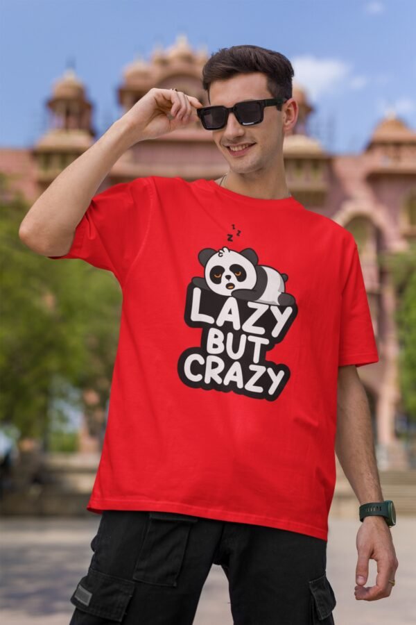 Lazy but Crazy Oversized Tshirt For Men