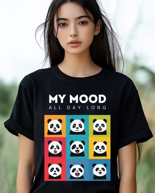 Multiple Moods Panda - Oversized Tshirt for Women