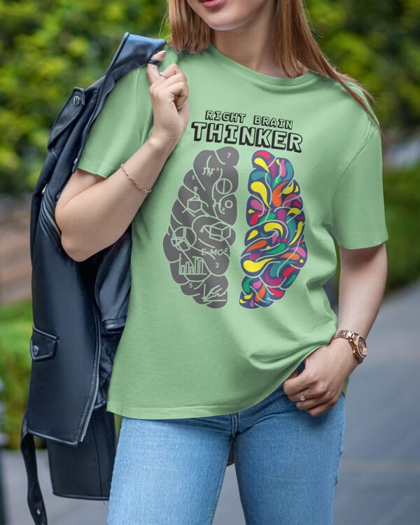 Right Brain Thinker - Tshirt for Women - Image 2