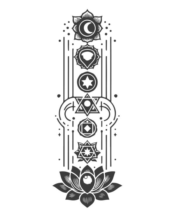 7 CHAKRAS IN B&W - Image 3